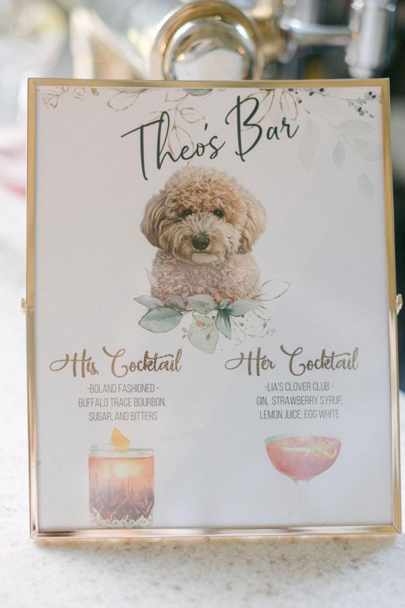 add a pop of adorable personalization by getting creative like with this bar sign