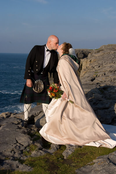 Helen and Rick Cliffs of Moher Irish wedding blessing destination wedding Ireland