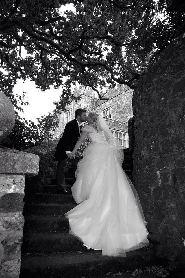 Chelsey on steps at Castle