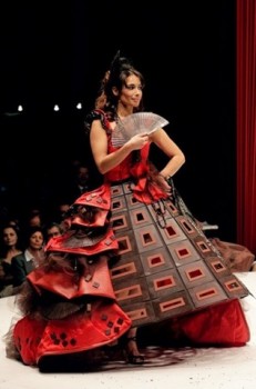 chocolate-dress spanish flare