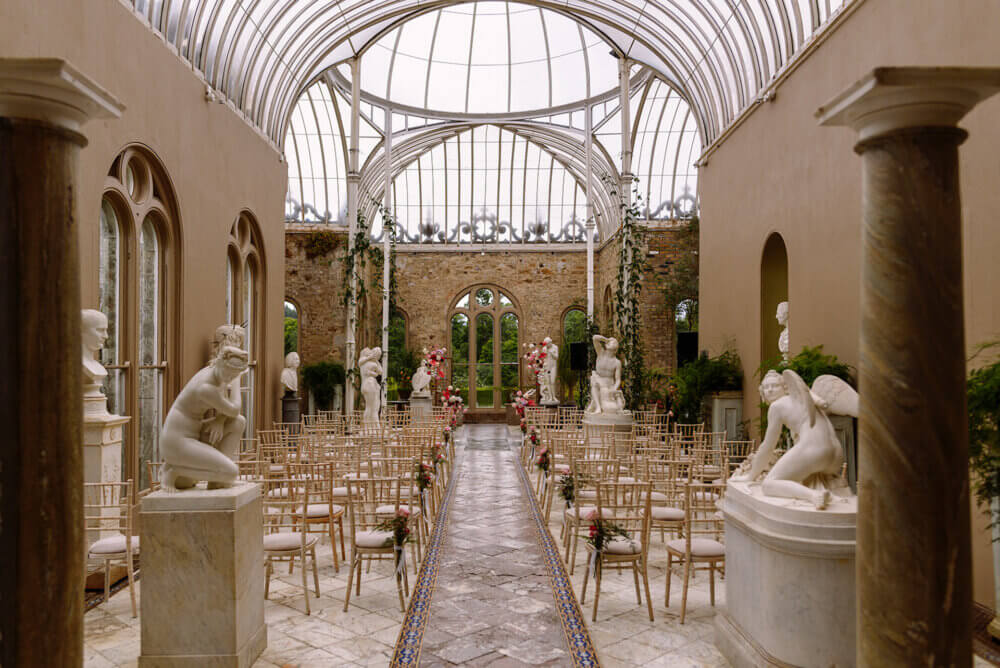 Colourful wedding at Killruddery House, Ireland