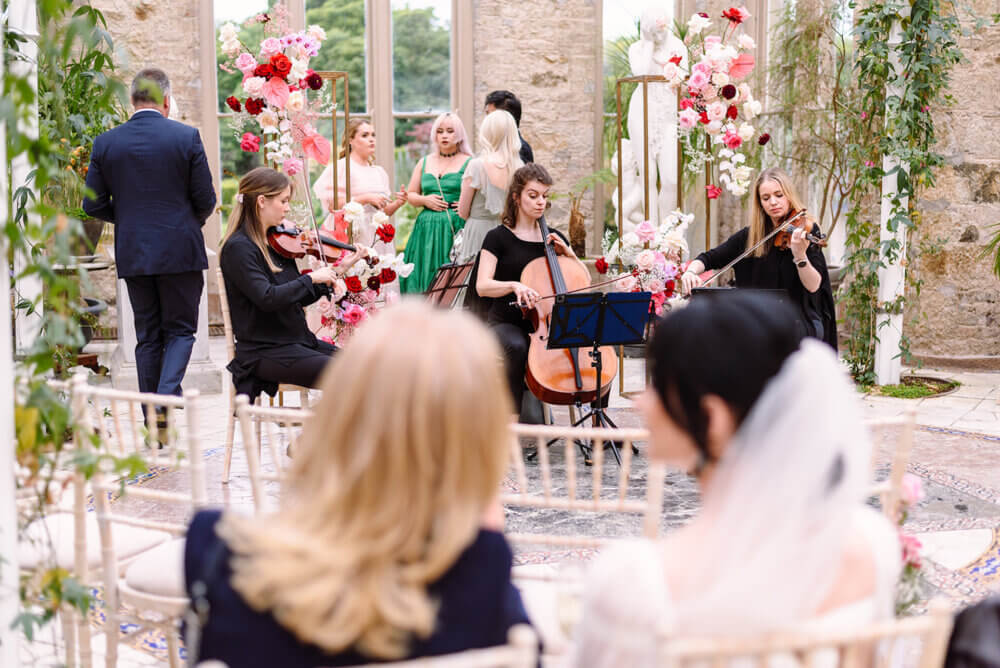 Colourful wedding at Killruddery House, Ireland