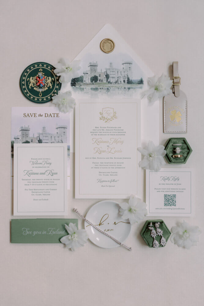 American Irish wedding at Dromoland Castle